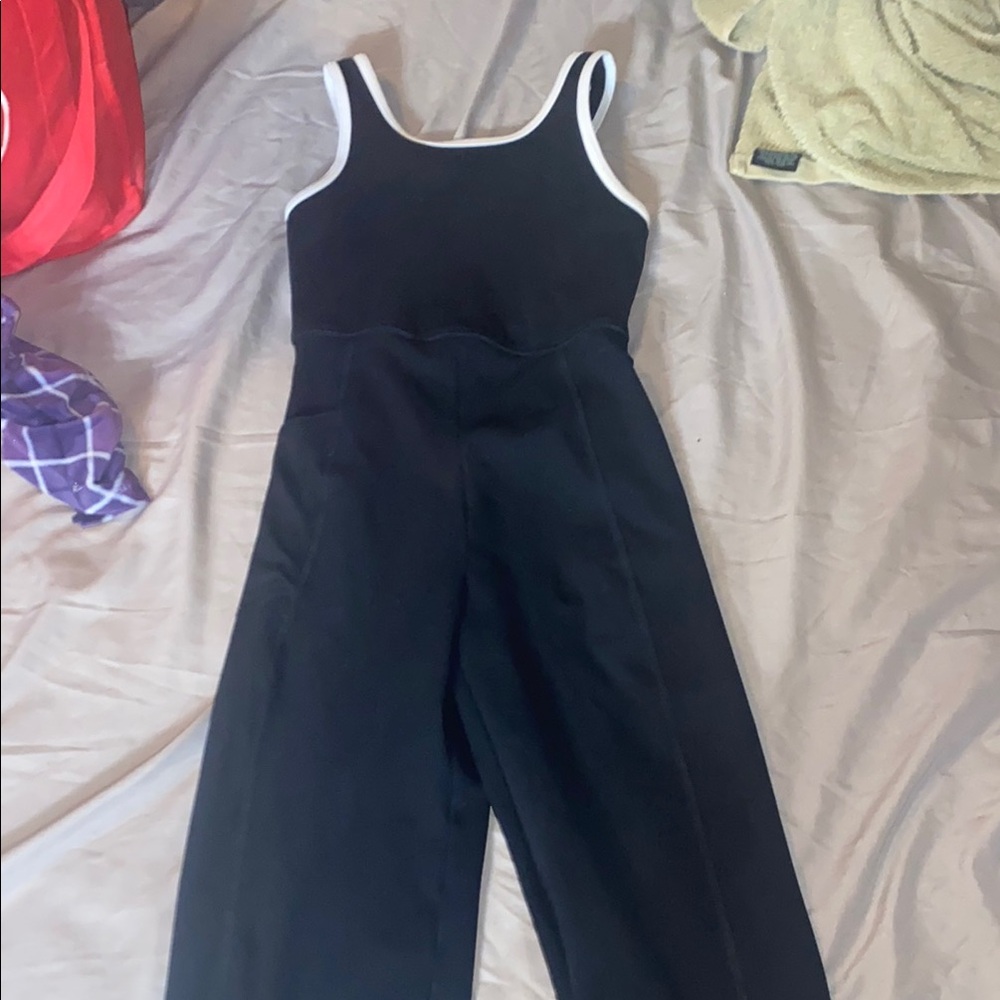 Abercrombie Kids Black Jumpsuit with White Trim